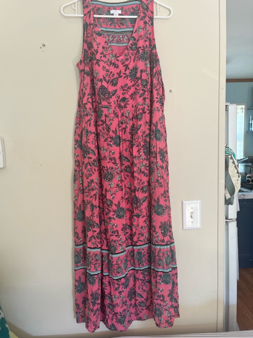 J. Jill Pink Floral Maxi Dress